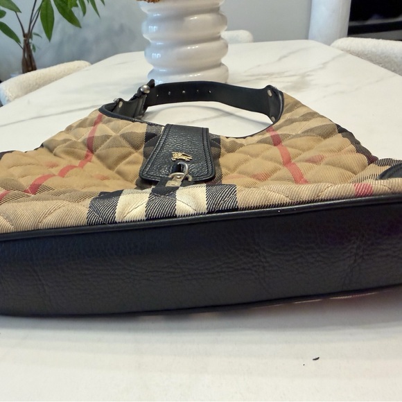 Burberry Checkered Hobo Bag in Tan and Black - Picture 5 of 14